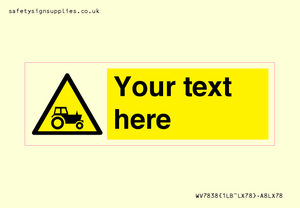 Custom warning farm machinery